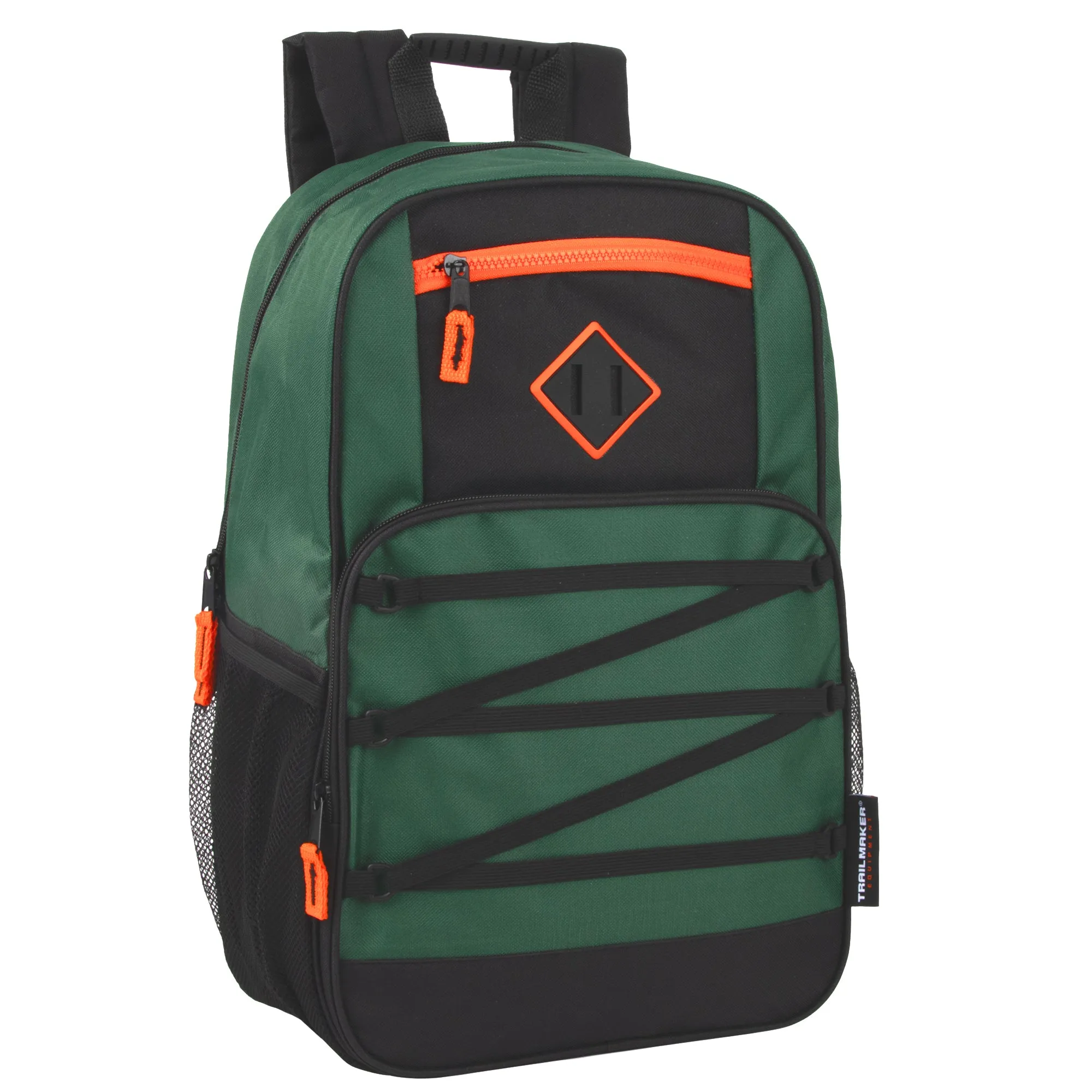 19 Inch Double Zippered Bungee Backpacks With Laptop Section - Boys