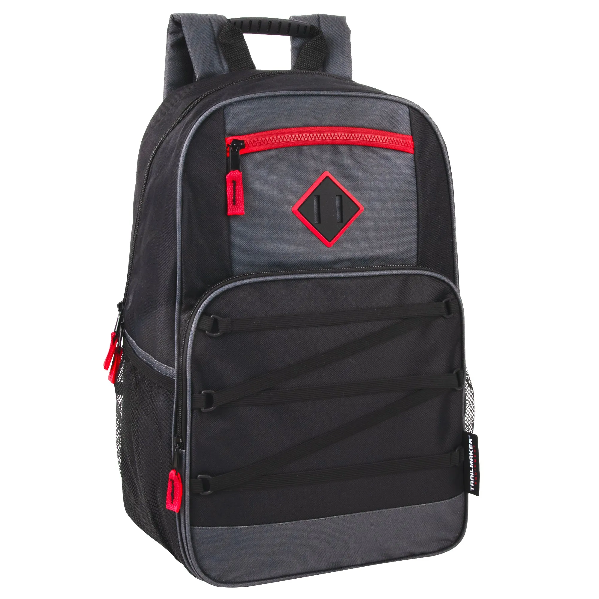 19 Inch Double Zippered Bungee Backpacks With Laptop Section - Boys