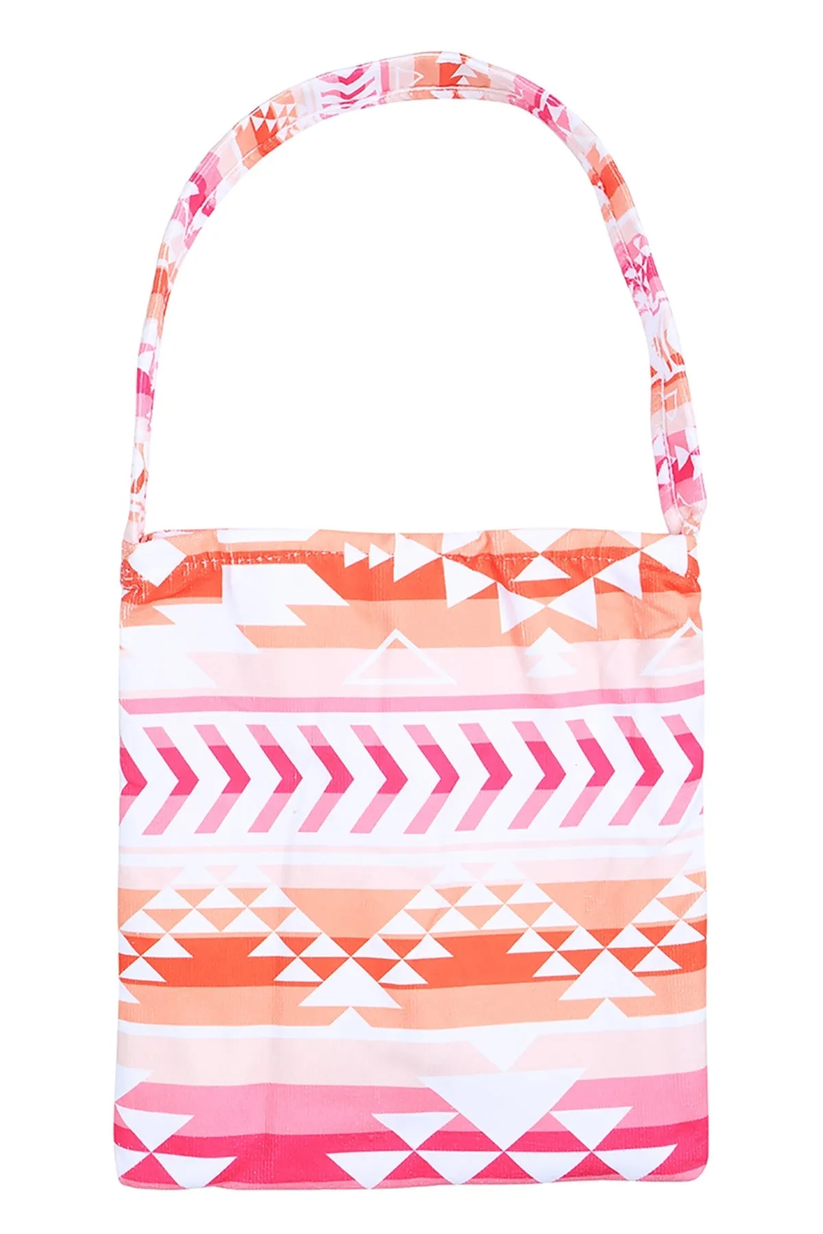 2-IN1 BEACH TOWEL AZTEC PRINT FOLDABLE TOTE BAG