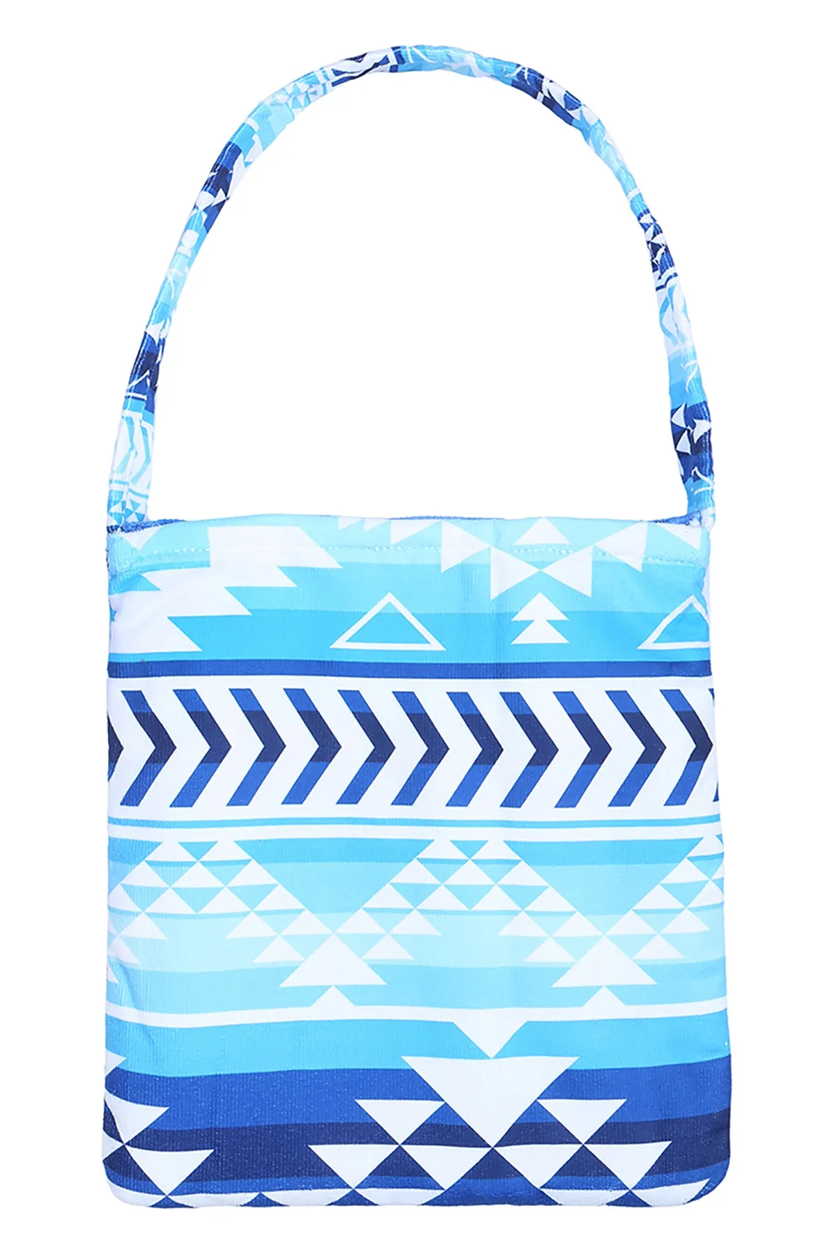 2-IN1 BEACH TOWEL AZTEC PRINT FOLDABLE TOTE BAG