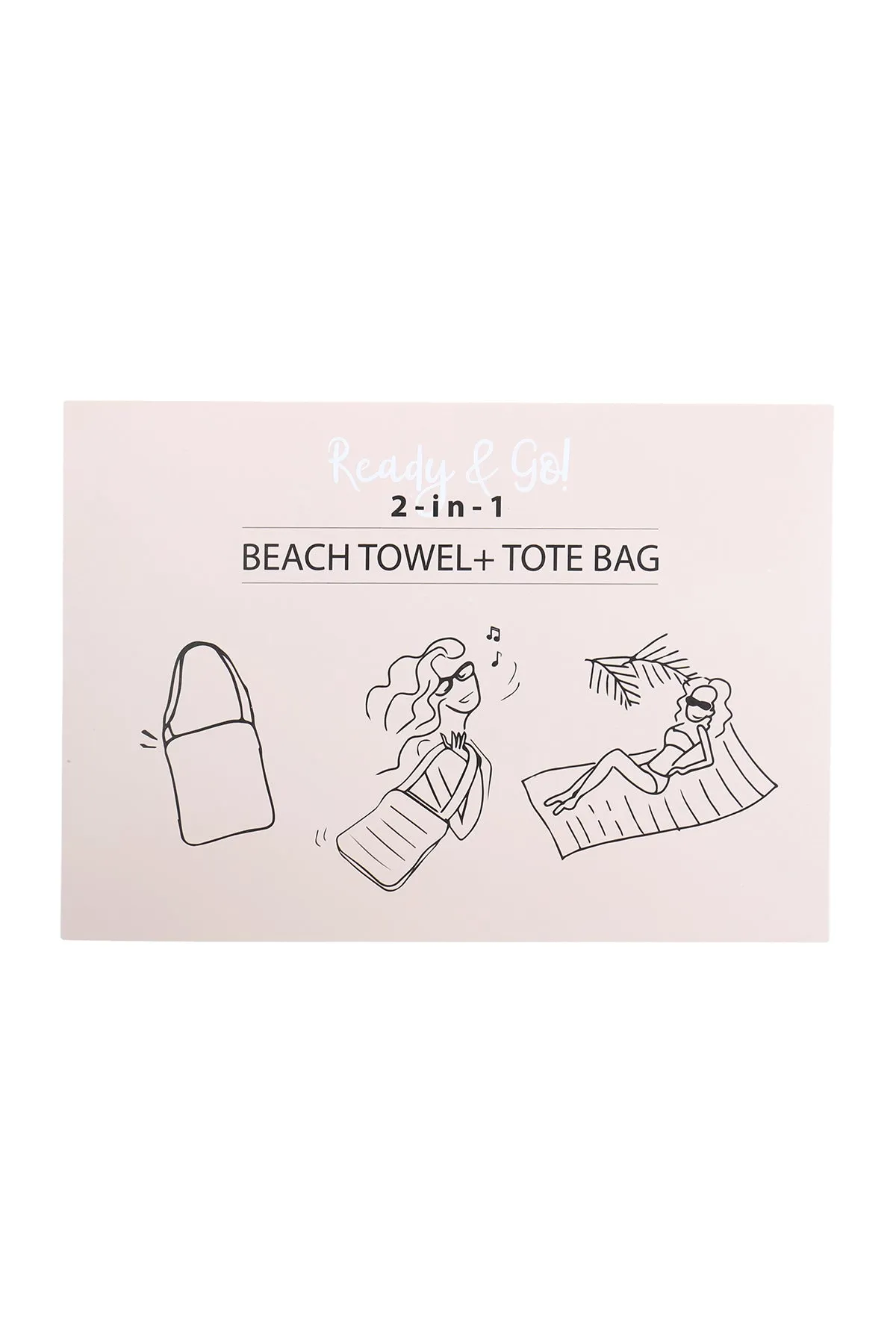 2-IN1 BEACH TOWEL AZTEC PRINT FOLDABLE TOTE BAG