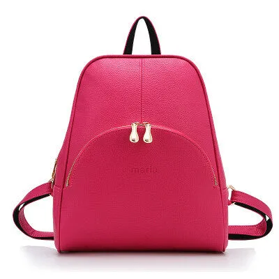 2015 New Casual Women Backpack Female PU Leather Women's Backpacks Bagpack Bags Travel Bag back pack Free Shipping