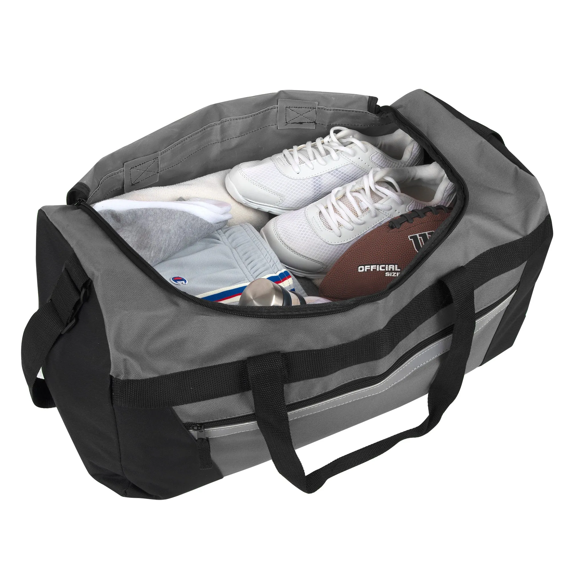 56cm Duffel Bag Large 43L Capacity - Grey