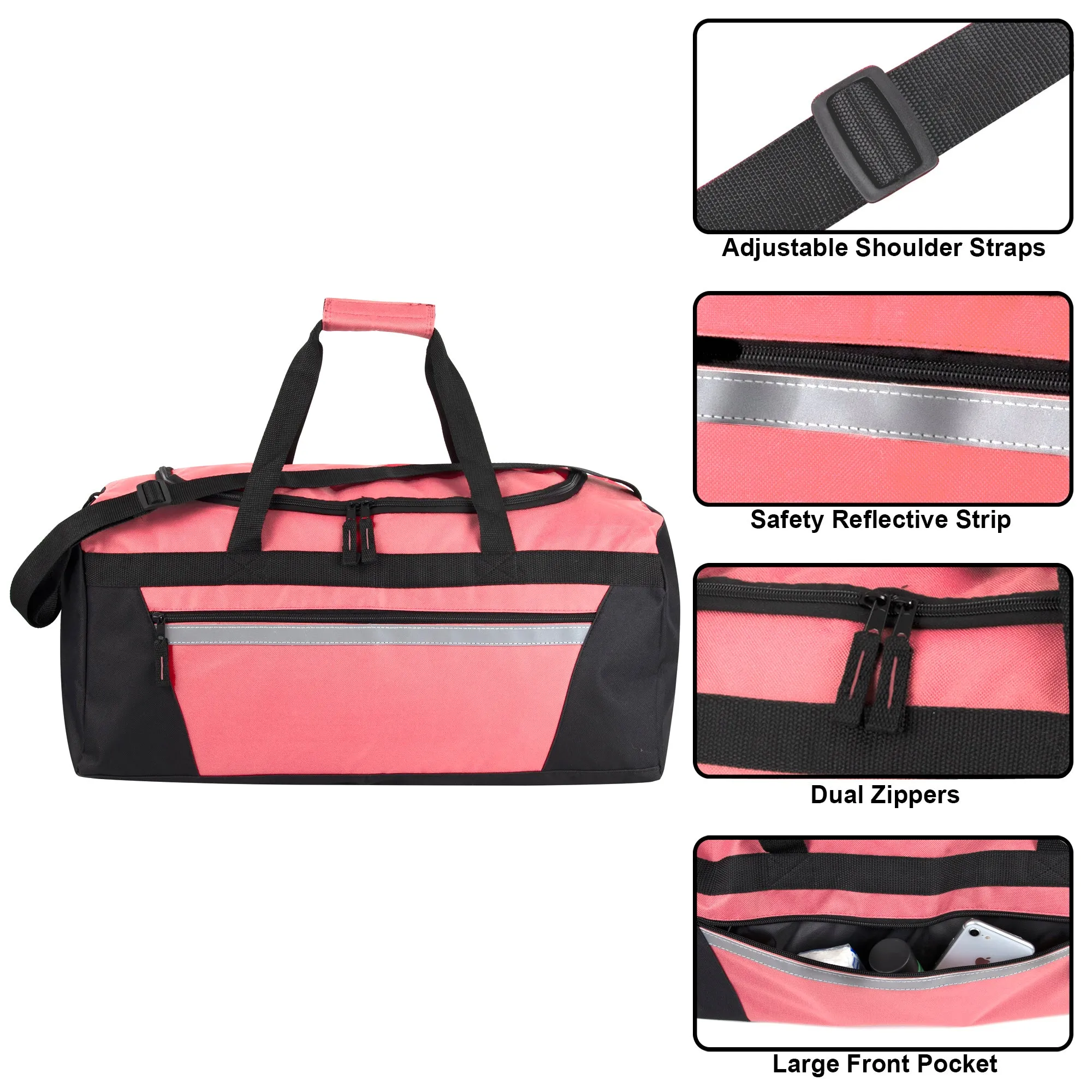 56cm Duffel Bag Large 43L Capacity - Pink