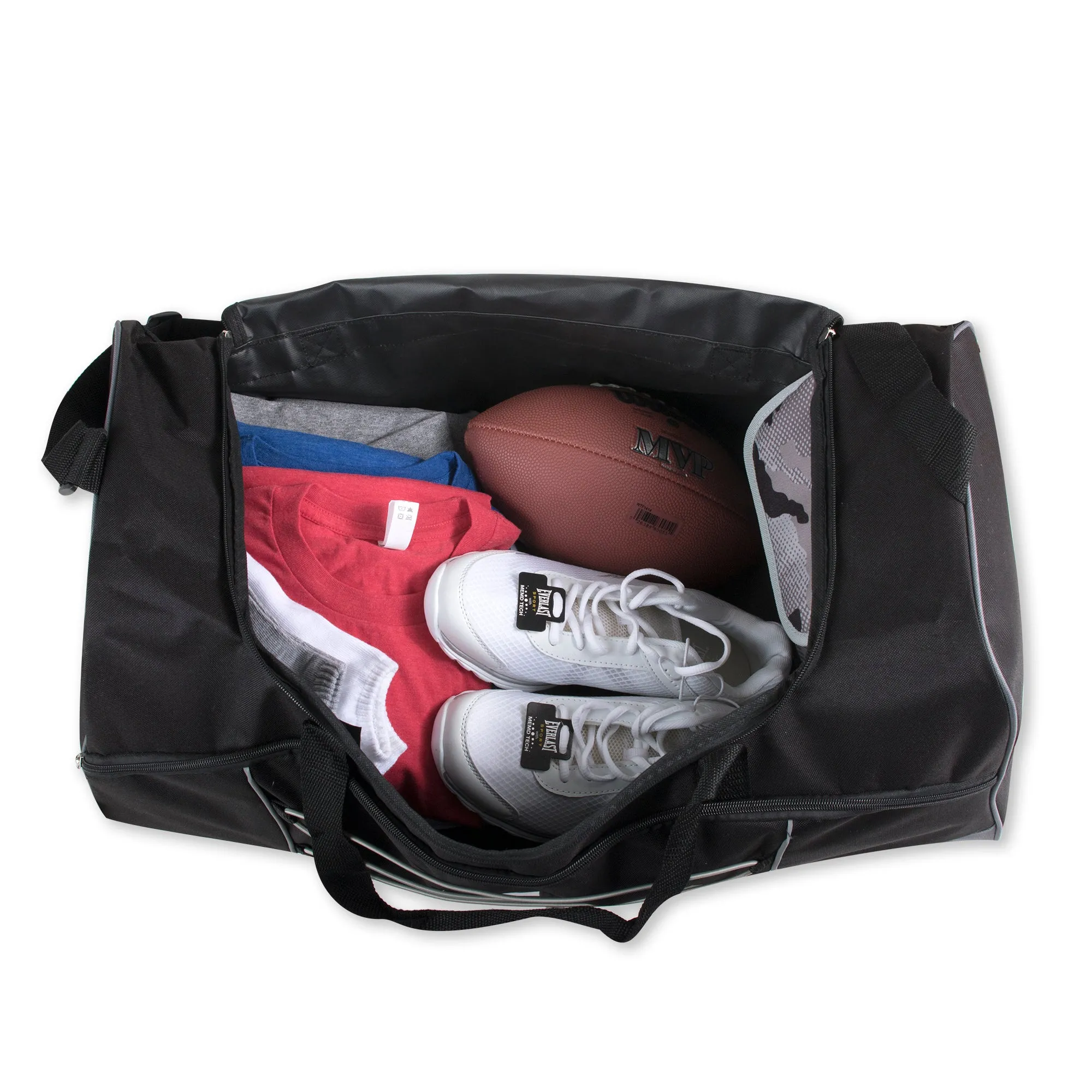 66cm Large Duffel Bag 58L Capacity - Black