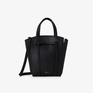 Clovelly Mulberry Mini Leather Tote, Black