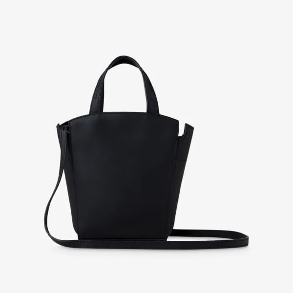 Clovelly Mulberry Mini Leather Tote, Black