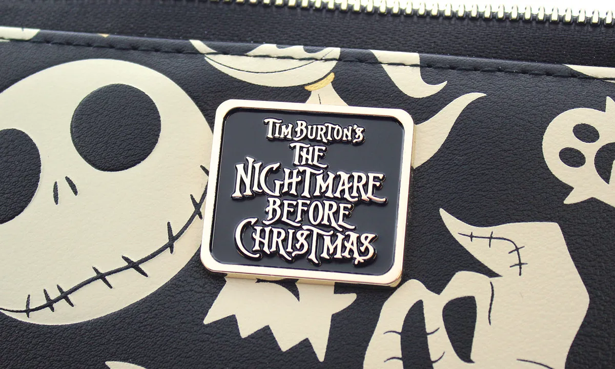 Disney Nightmare Before Christmas Jack Skellington Zero Oogie Boogie Zip Wallet