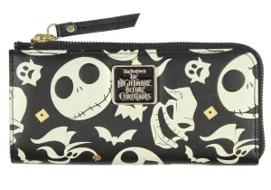 Disney Nightmare Before Christmas Jack Skellington Zero Oogie Boogie Zip Wallet