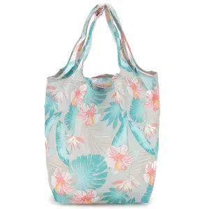 Foldable Bag Joy Hibiscus Grey