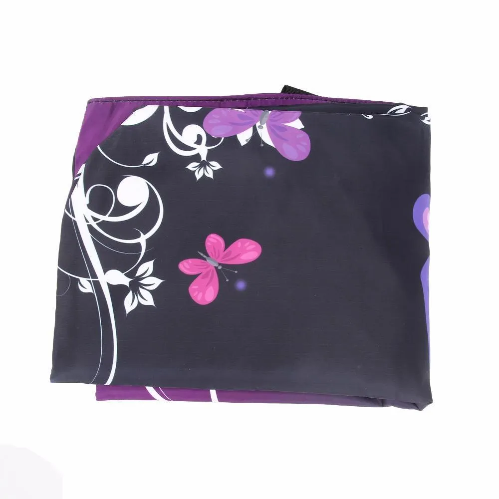 Foldable Purple Butterfly Tote Bag