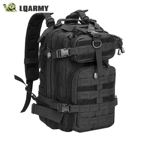 Men Army Military Tactical Backpack 1000d Polyester 30l 3p Softback