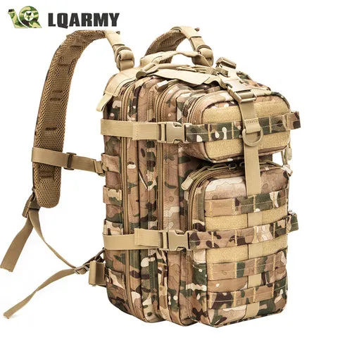 Men Army Military Tactical Backpack 1000d Polyester 30l 3p Softback