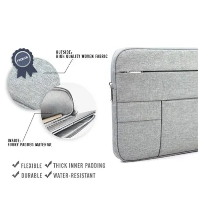 Multi Zip Padded Laptop Sleeve