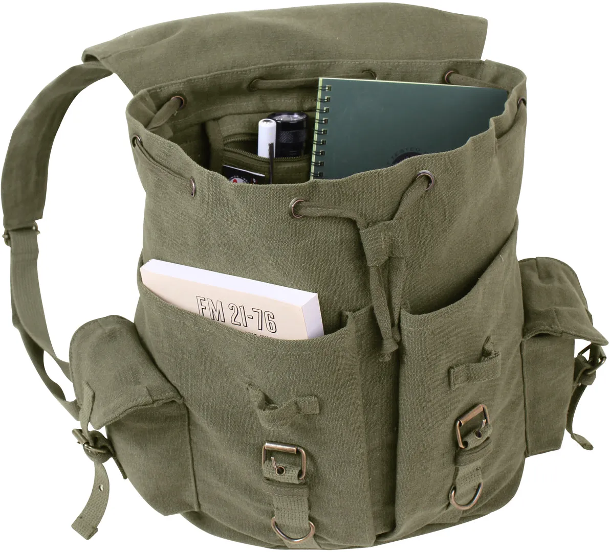 Olive Drab Compact Weekender Black Cross Medic Backpack