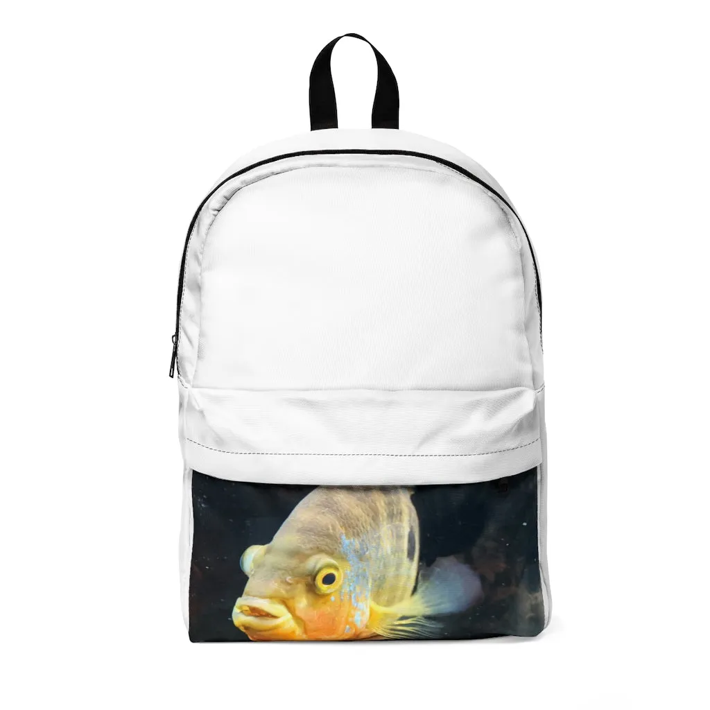 Orange Grey Fish Unisex Classic Backpack