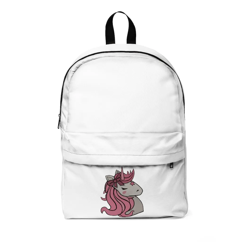 Pink Unicorn Head Unisex Classic Backpack