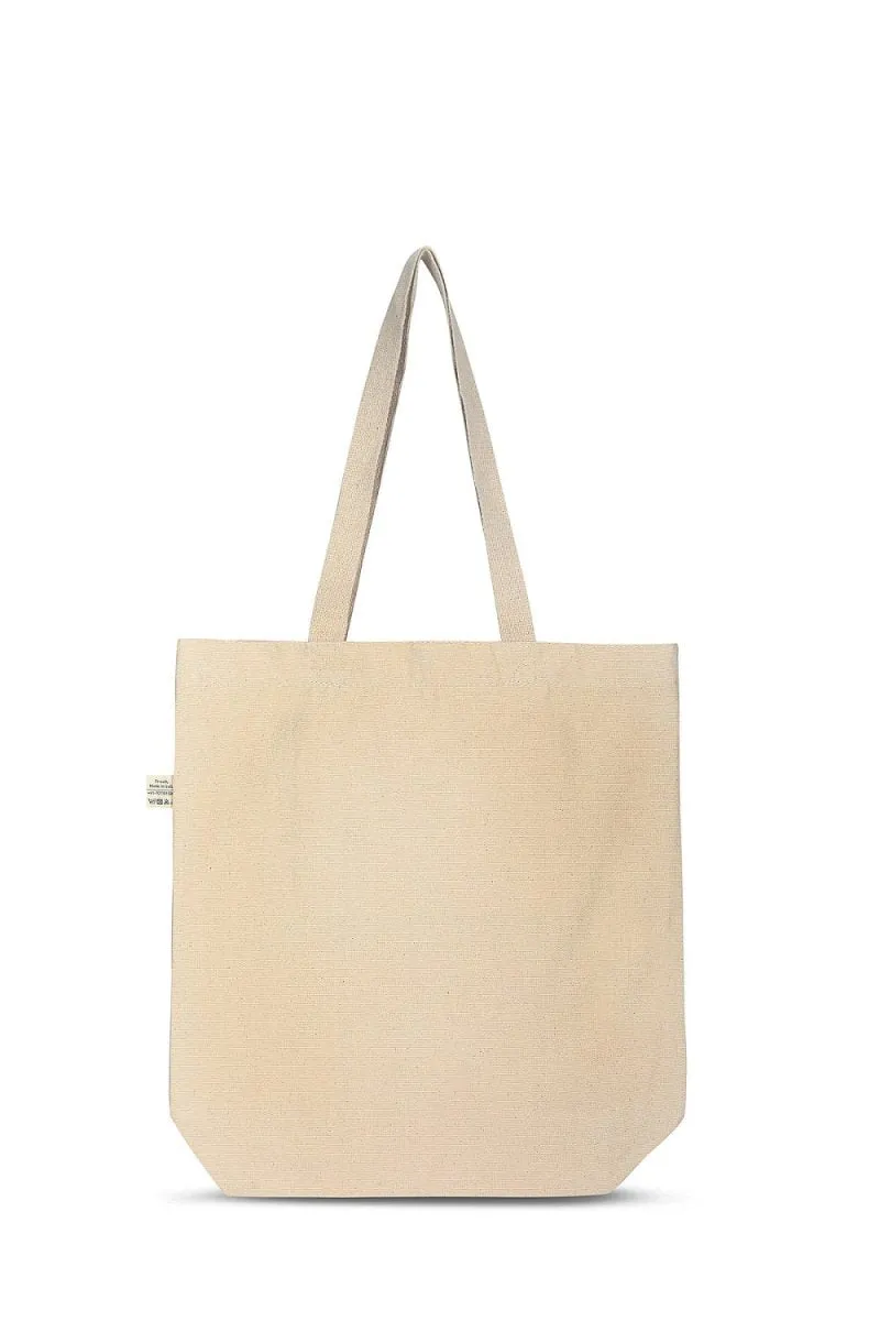 Premium Cotton Canvas Tote Bag- Live Every Moment White