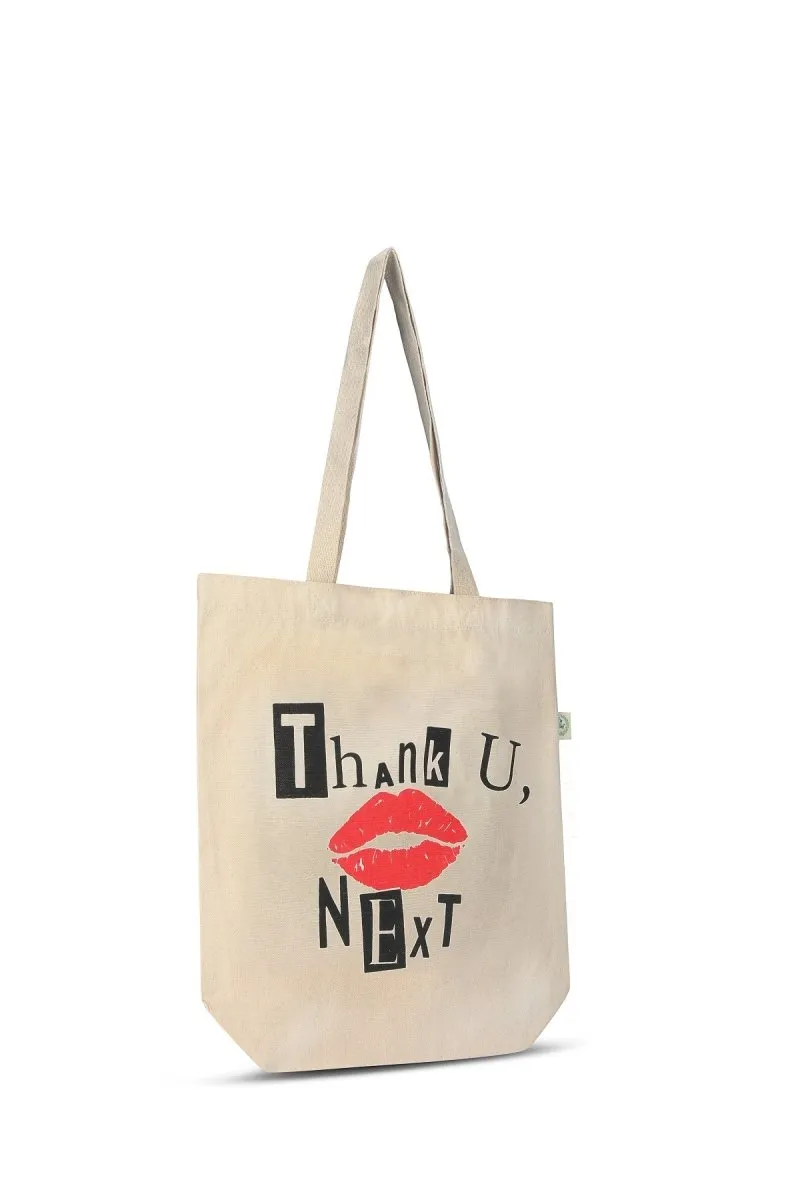 Premium Cotton Canvas Tote Bag- Thank You White