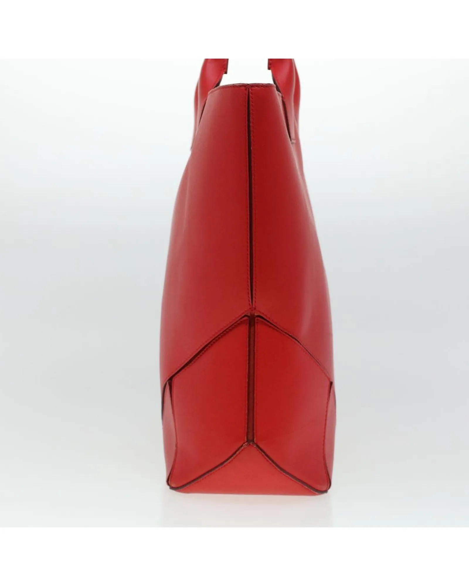 Red Leather Tote Bag