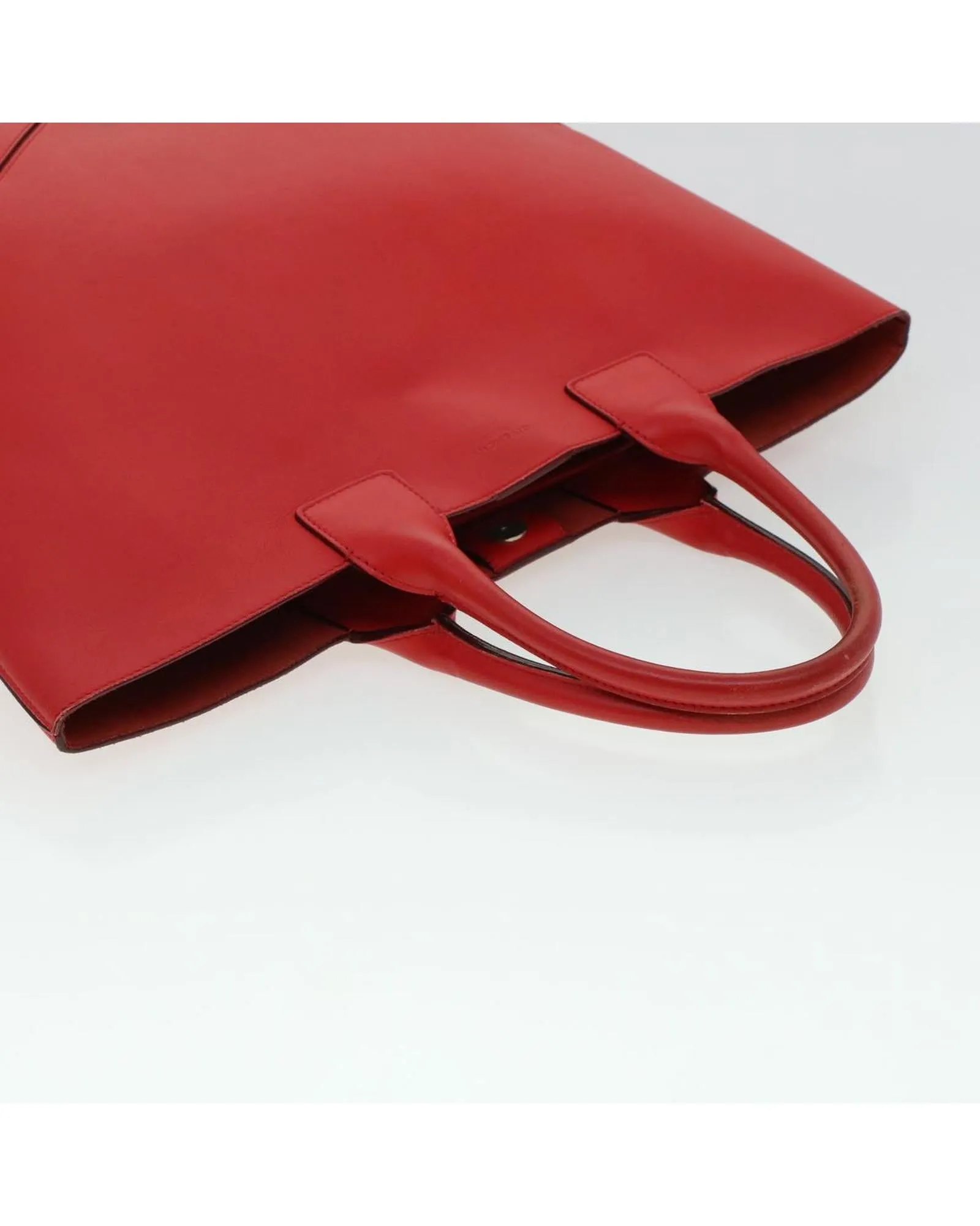 Red Leather Tote Bag