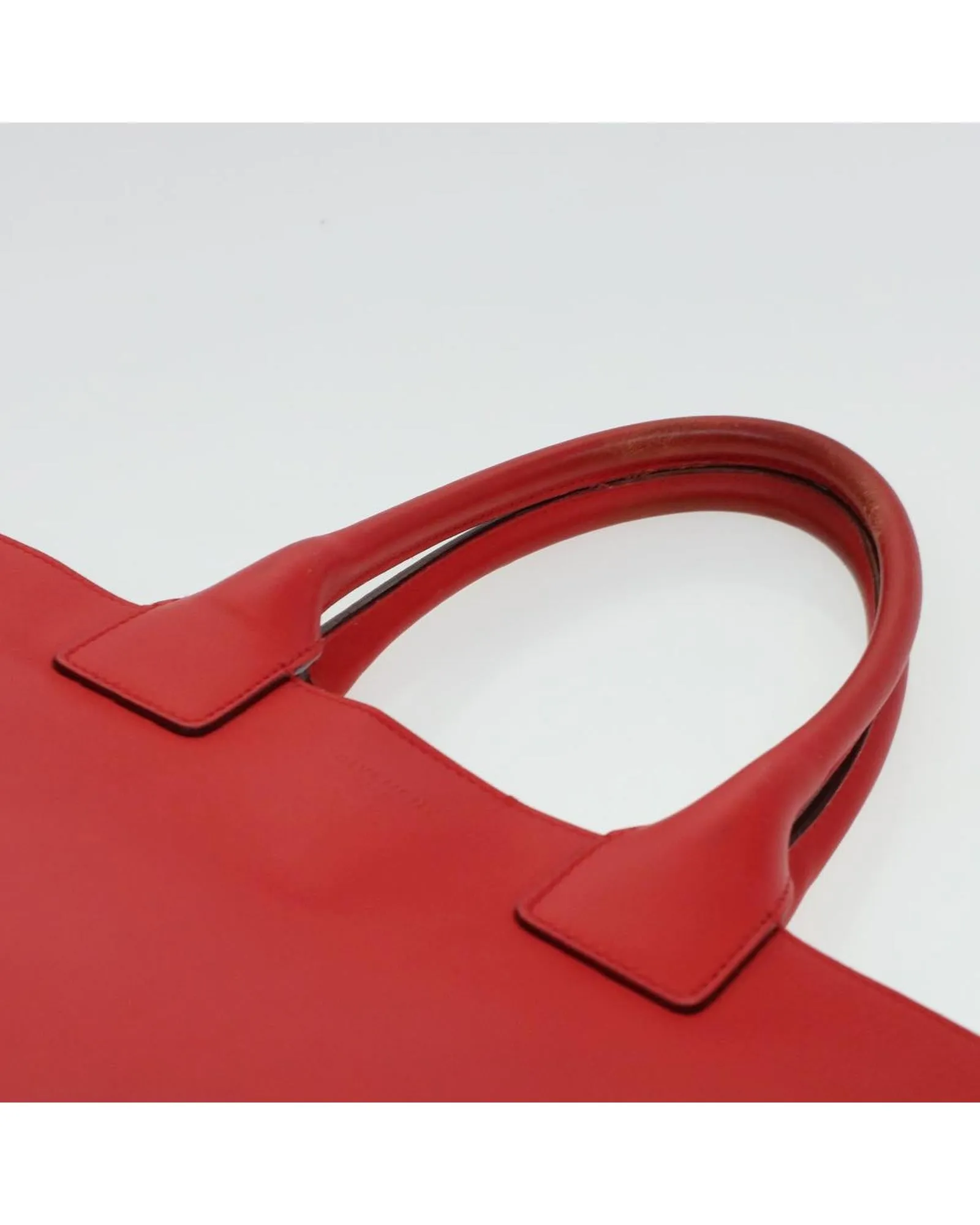 Red Leather Tote Bag