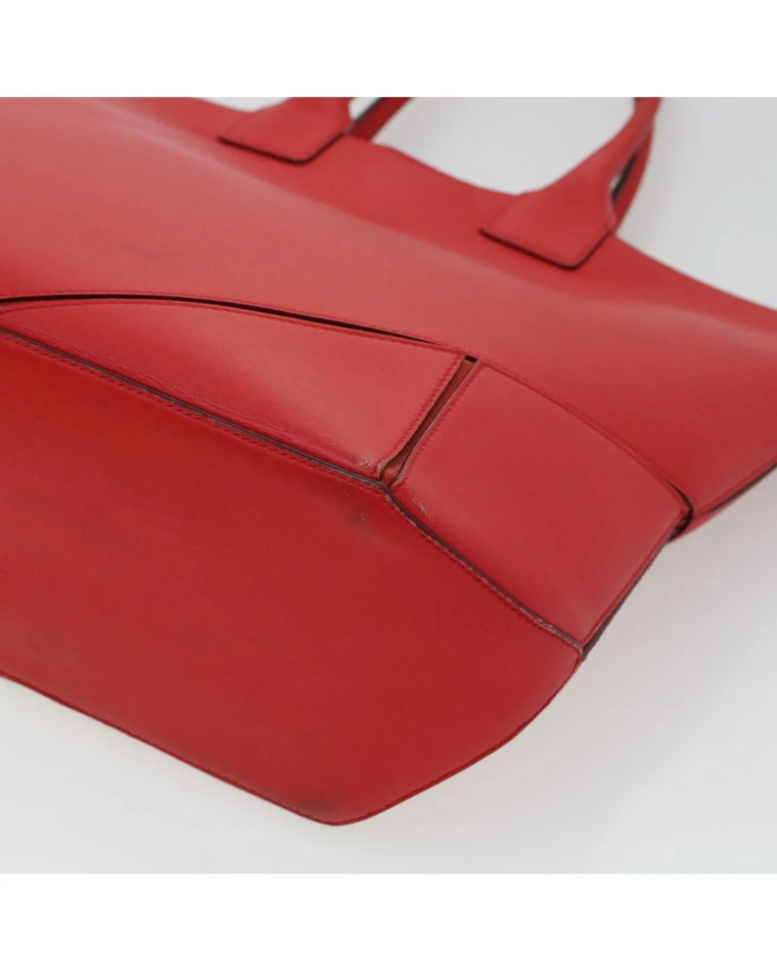 Red Leather Tote Bag