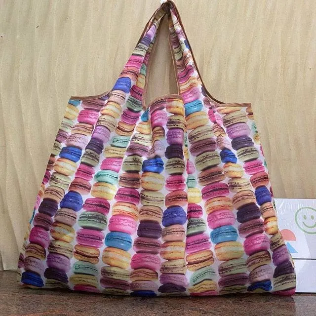 Reusable Shopping Bags - Eco-Friendly Foldable Groceries Pouch - Washable and Waterproof