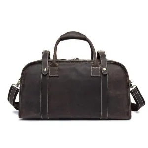 Rossie Viren  Men's  Large Capacity Leather Travel Bag