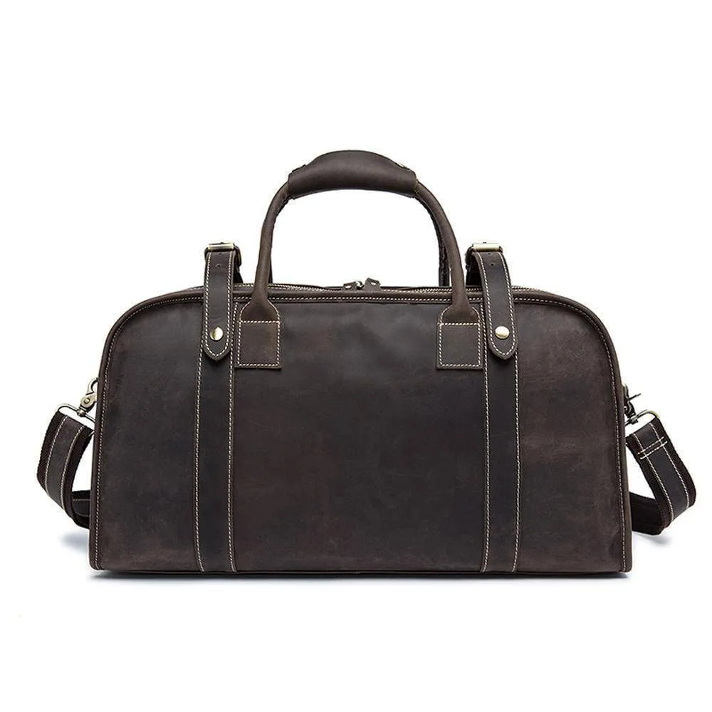 Rossie Viren  Men's  Large Capacity Leather Travel Bag