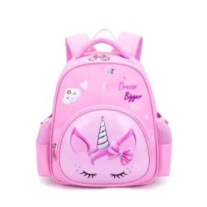 THE LITTLE LOOKERS Cute Unicorn School Bag Backpack for Girls & Boys Kids School Bags Preschool Kindergarten Travel Picnic - Pink