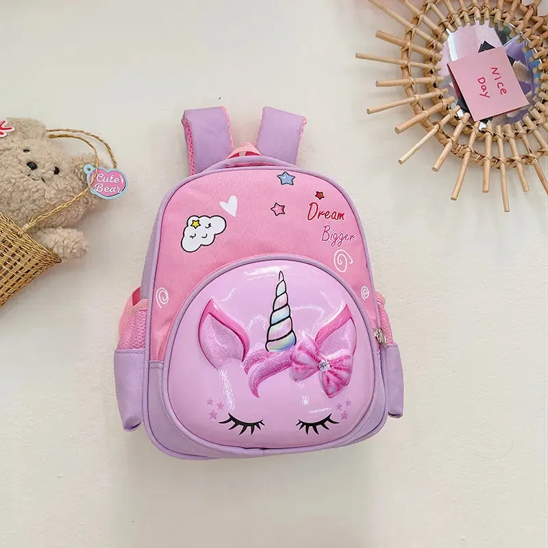 THE LITTLE LOOKERS Cute Unicorn School Bag Backpack for Girls & Boys Kids School Bags Preschool Kindergarten Travel Picnic - Pink