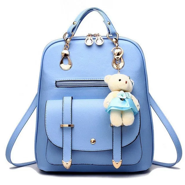 Vogue Star 2017 women backpack leather backpacks women travel bag school bags backpack women's travel bags Rucksack bolsas LS535