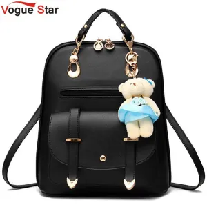 Vogue Star 2017 women backpack leather backpacks women travel bag school bags backpack women's travel bags Rucksack bolsas LS535