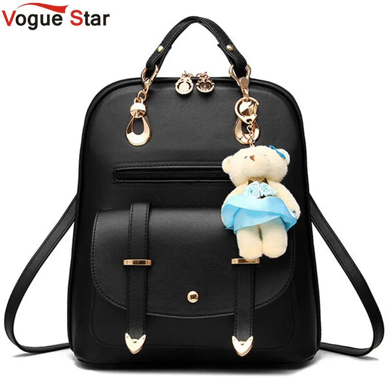 Vogue Star 2017 women backpack leather backpacks women travel bag school bags backpack women's travel bags Rucksack bolsas LS535