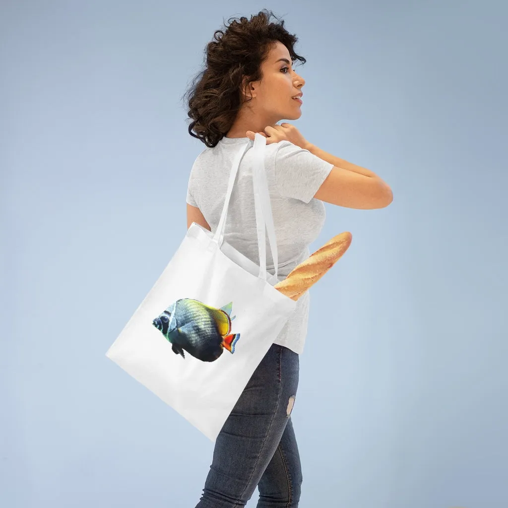 White Black Fish Tote Bag