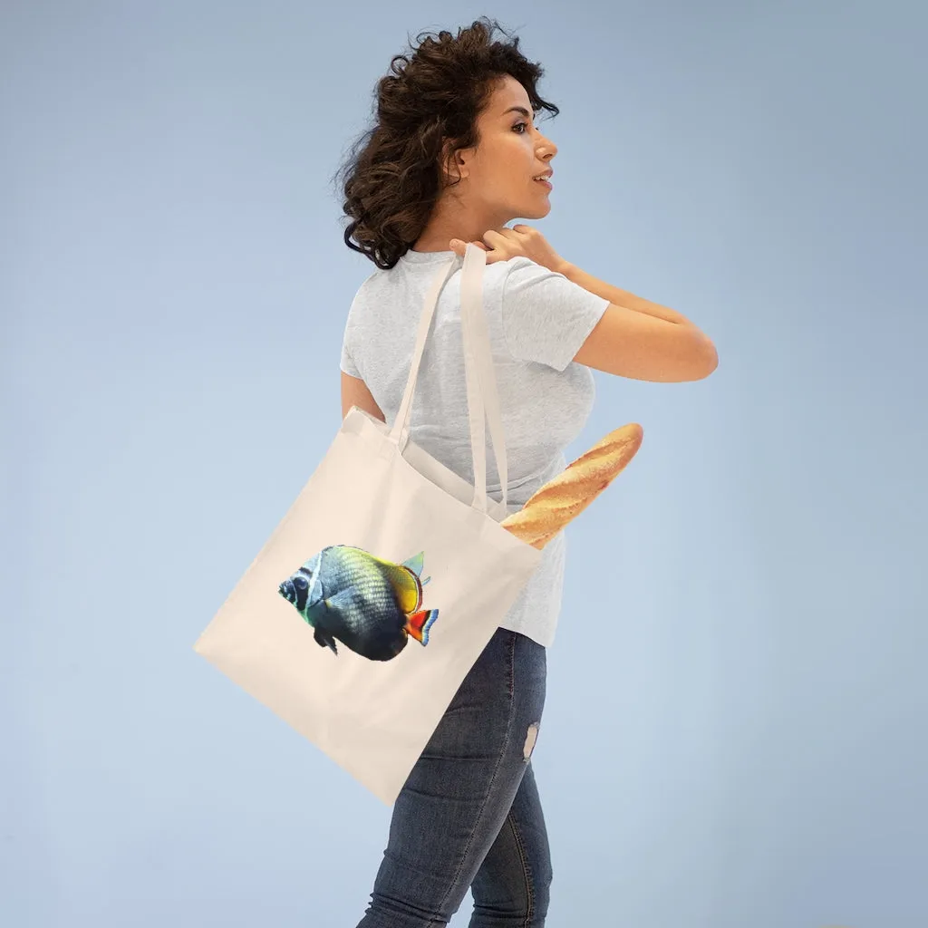 White Black Fish Tote Bag